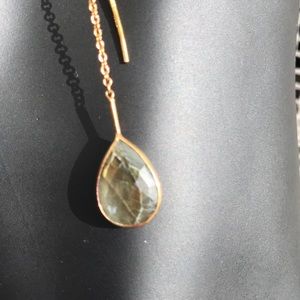 Sterling silver labradorite earrings